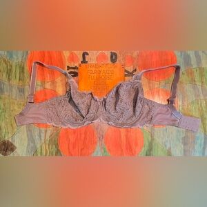 Paramour 115073 Peridot Unlined Lace Underwire Bra taupe/mink size 34G Nylon